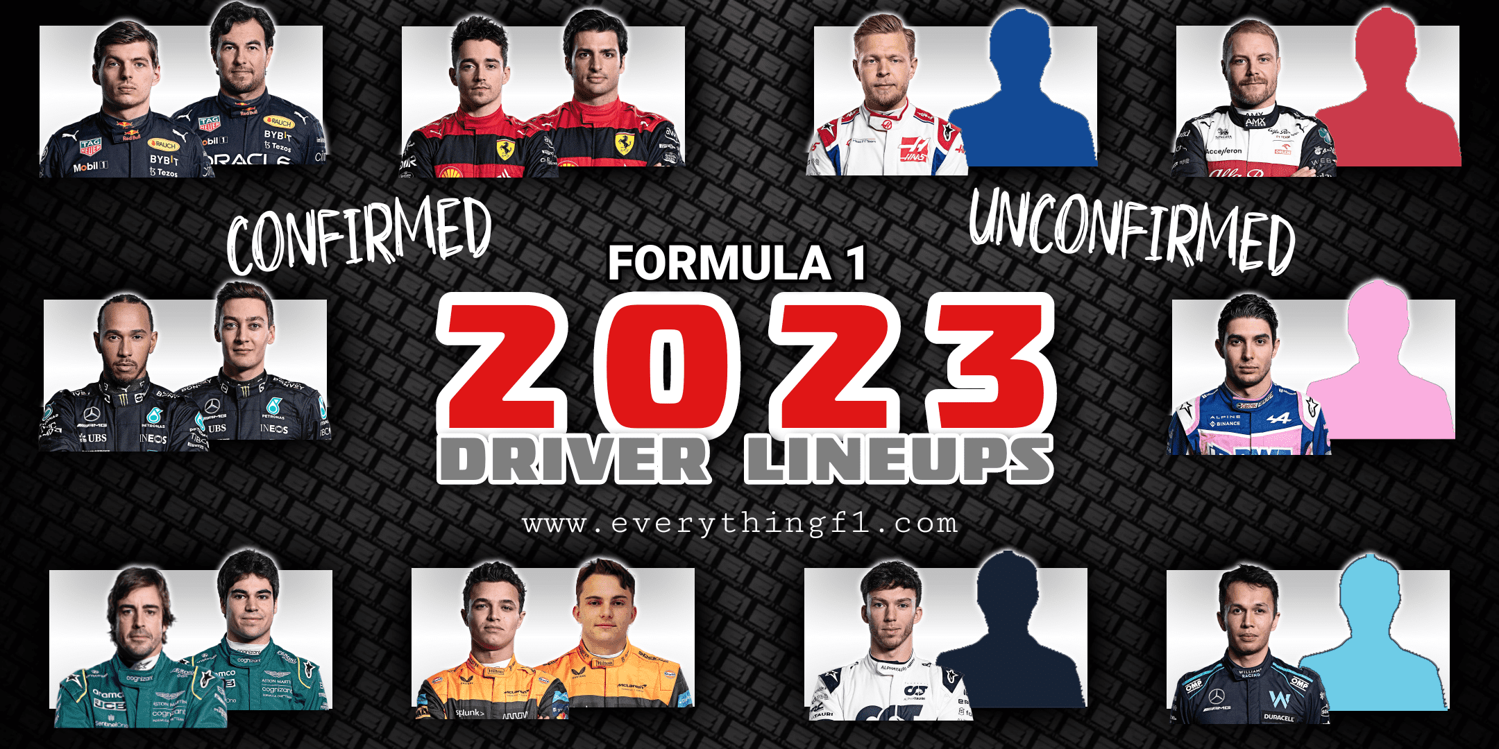 FORMULA 1 DRIVER LINEUPS 2023