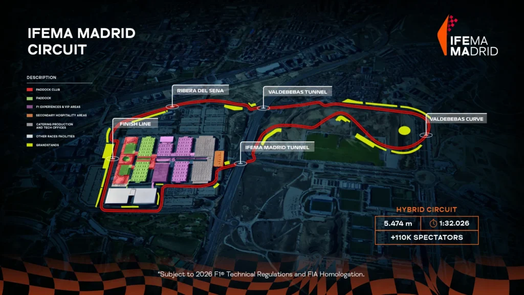 The projected Madrid GP from 2026