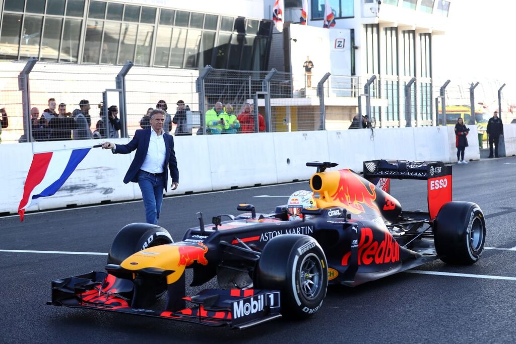 ZANDVOORT, NETHERLANDS - MARCH 04:  Max Verstappen of Red Bull Racing is pictured as he drives the first laps at the official opening for the upcoming Dutch GP F1 or Formula One race which will be held at Circuit Zandvoort on March 04, 2020 in Zandvoort, Netherlands. (Photo by Dean Mouhtaropoulos/Getty Images for Red Bull Racing) // Getty Images / Red Bull Content Pool // SI202003040588 // Usage for editorial use only //