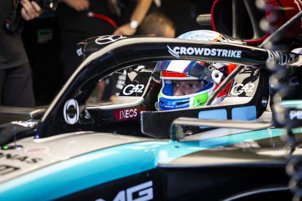 Mercedes Prodigy Kimi Antonelli in his First FP1 session in Monza
