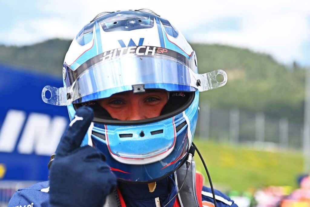 Luke Browning following his Second win in Austria, and therefore securing the Formula 3 Championship lead.