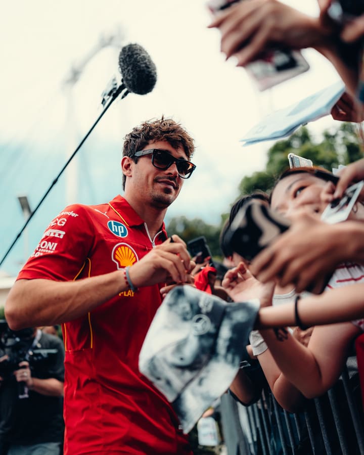 Charles Leclerc tops the time sheet in FP1 at the Singapore GP 