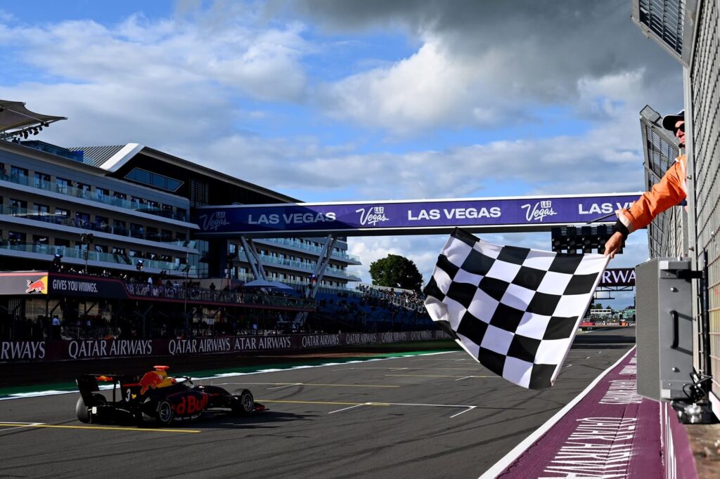 Red Bull Junior Arvid Lindblad after the British Sprint Race
