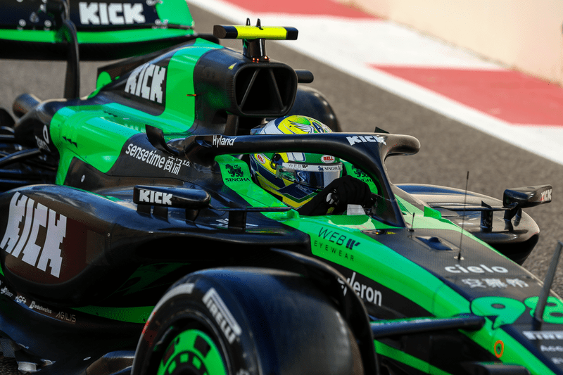 Gabriel Bortoleto testing for Sauber in Abu Dhabi