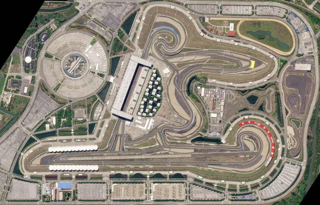 Aerial view of the Shanghai International Circuit in China