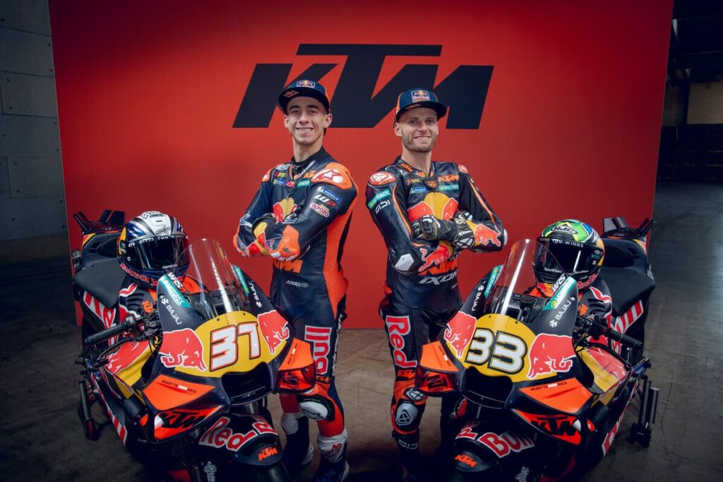 Pedro Acosta and Brad Binder, racing for Red Bull KTM Factory Racing in 2026
